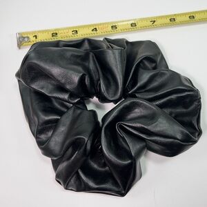 MEGASCRUNCHIE! Free in Bundle of 3 Items - BIG Black Faux Leather Hair Scrunchie